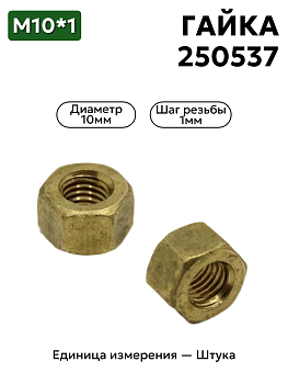гайка м10*1 латунь кл 17  250537 в Нижнем Новгороде